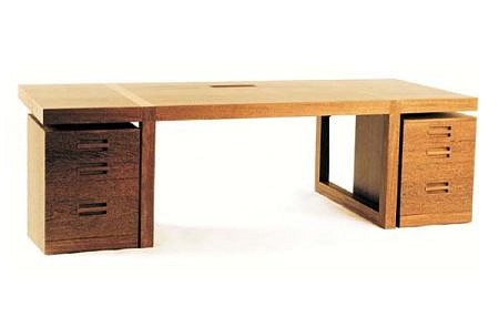 Etel Carmona, Vogel desk and file cabinets
2004, sucupira water base wood