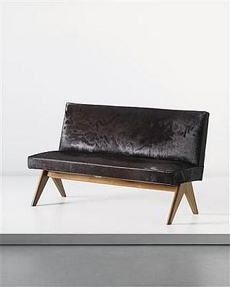 Pierre Jeanneret, 'Public bench'
1959-1960, teak, hide