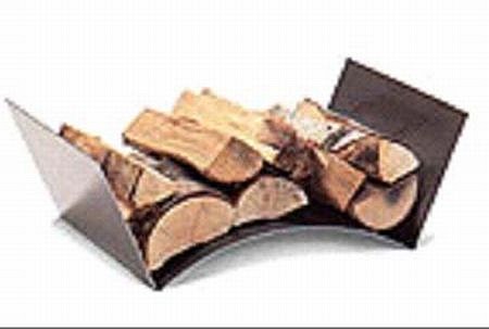 Peter Maly, "Wood Bridge"  log holder
1997, stainless steel