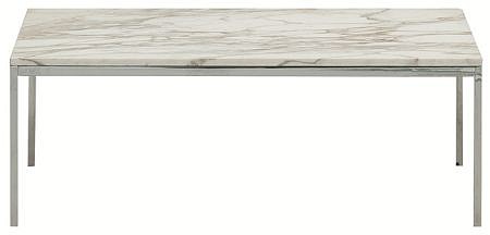 Florence Knoll, Rectangular Coffee Table with White Grey Marble Top
1954, marble, chromed steel base