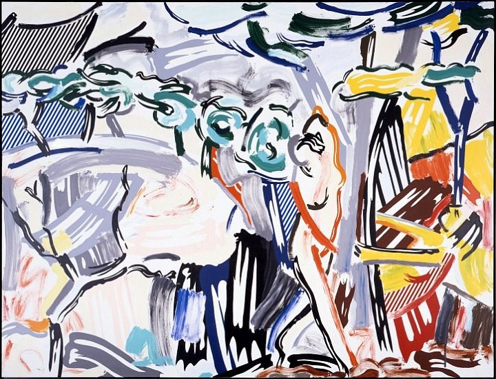 Roy Lichtenstein, Figures in a Landscape
1985, oil and magna on canvas