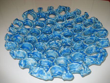 Peter Lane, Honey Comb Platter (Blue)
2009