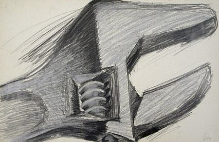 Lee Lozano, Wrench
circa 1960's, graphite on paper