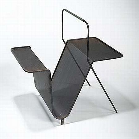 Mathieu Mategot, Magazine stand
c. 1950, perforated and enameled metal