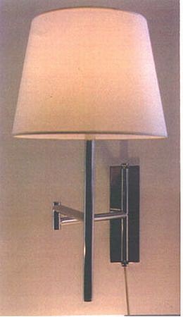 Stephan McKay, swing arm lamps  (4)
2005, steel  in satin nickel finish, with translucent white shades