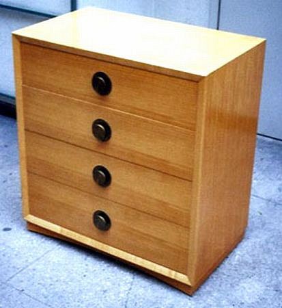 Gilbert Rohde, Modernist Chest of Drawers (2)
1940's, bleached mahogany