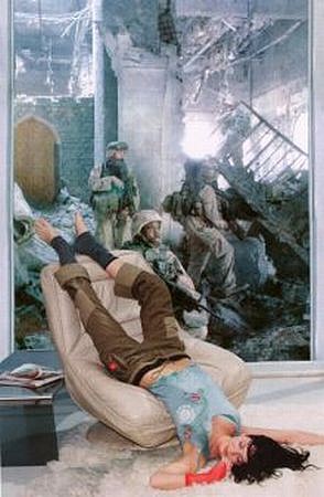 Martha Rosler, Lounging Woman (Bringing the War Home: House Beautiful, War Series)
2004, photomontage as C-Print