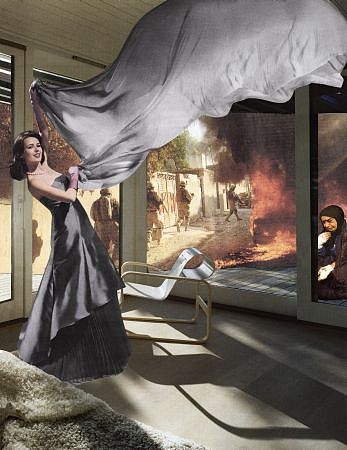 Martha Rosler, The Gray Drape
2008, photomontage as C-Print