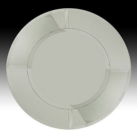 Karl Springer, Circular wall-hanging mirror
1980's, Mirrored glass, painted wood