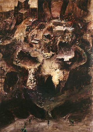 Dolly Thompsett, Rock Face
2005, oil, acrylic, glitter and resin on linen
