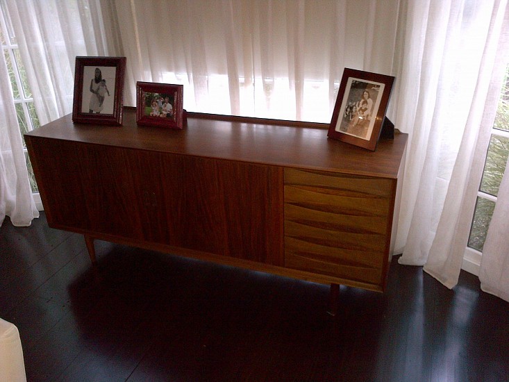 Arne Vodder, Danish Sideboard by Arne Vodder
Denmark, 1960's, a danish sideboard with tambour doors, rosewood