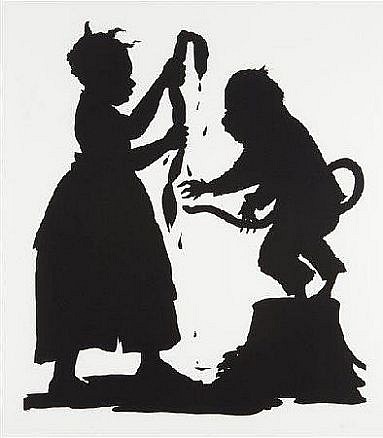 Kara Walker, I'll be a Monkey's Uncle
1996, Lithograph, on Somerset Satin paper, with full margins