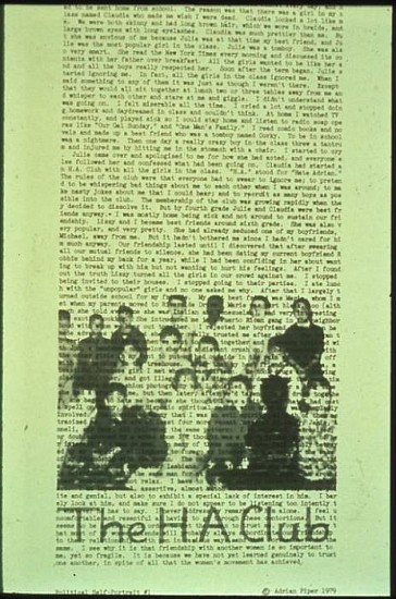 Adrian Piper, Political Self Portrait #1 (Sex)
1979, black-and-white photostat with image and text