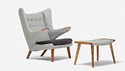 Wegner Papa Bear Chair and Ottoman wright1