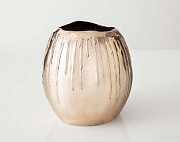 David Wiseman Unique Drip Vase in Polished Bronze