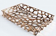 David Wiseman Unique Large Lattice rectangular tray