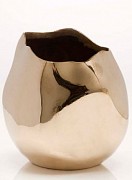 David Wiseman Unique Rock vase in polished bronze