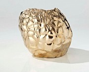 David Wiseman Unique Tufted Drip Vase in Polished Bronze