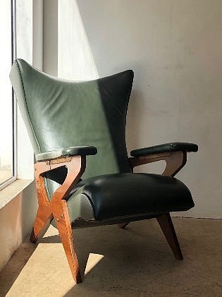 Zanine Caldas, High Back Armchair
1950s, plywood